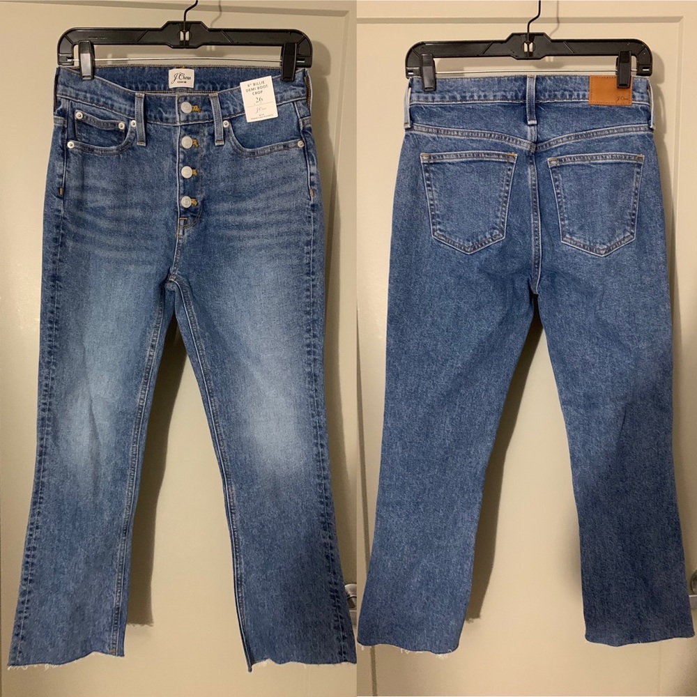 NEW J Crew 9” Billie Demi Boot Crop Jean